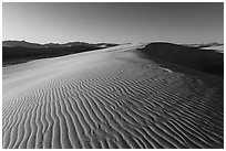 Ripples on gypsum dunes, Heart of the Sands. White Sands National Park ( black and white)