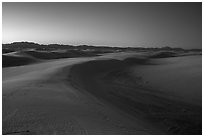 Tall dune ridge at dusk. White Sands National Park ( black and white)
