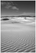 View from high dune,  Heart of the Sands. White Sands National Park ( black and white)