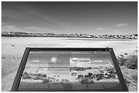 Just add water interpretive sign. White Sands National Park ( black and white)