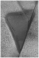 Triangular puddle on rocks, Schoodic Peninsula. Acadia National Park ( black and white)