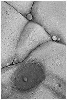 Close-up of pebbles and rock cracks, Schoodic Peninsula. Acadia National Park ( black and white)