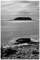 Rolling Island, Schoodic Peninsula. Acadia National Park ( black and white)