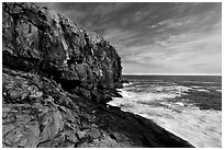 Great Head and ledge. Acadia National Park ( black and white)