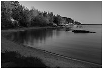 Autumn reflections, Otter Cove. Acadia National Park ( black and white)