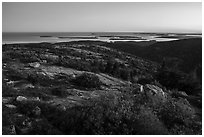 Cadillac Mountain, sunset. Acadia National Park ( black and white)