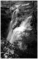 Brandywine falls. Cuyahoga Valley National Park, Ohio, USA. (black and white)