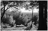 Ledges overlook. Cuyahoga Valley National Park, Ohio, USA. (black and white)