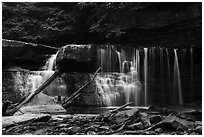 Great Falls, low flow, Bedford Reservation. Cuyahoga Valley National Park ( black and white)