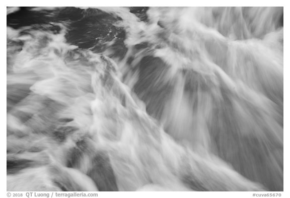 Moving water close-up, Tinkers Creek, Bedford Reservation. Cuyahoga Valley National Park (black and white)
