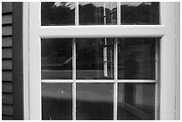 Lock, Window reflexion, Canal Visitor Center. Cuyahoga Valley National Park ( black and white)