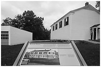 Boston Store interpretive sign. Cuyahoga Valley National Park ( black and white)