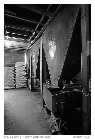 Grain distributor in Wilson Feed Mill. Cuyahoga Valley National Park (black and white)