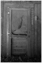 Door near Palmer House, Little Cataloochee, North Carolina. Great Smoky Mountains National Park ( black and white)