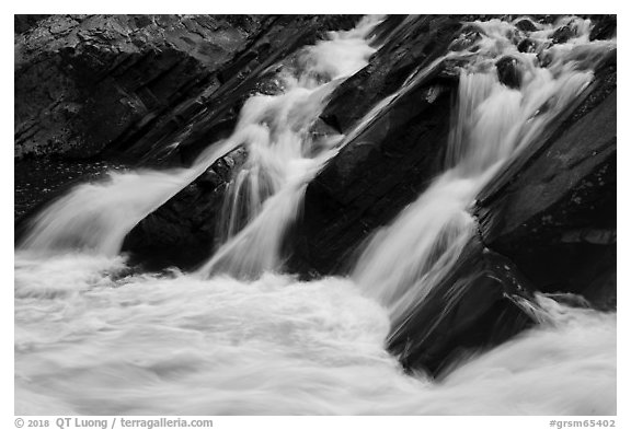 The Sinks, Tennessee. Great Smoky Mountains National Park (black and white)