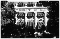 Buckstaff Bathhouse. Hot Springs National Park ( black and white)