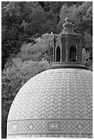 Dome of Quapaw Baths. Hot Springs National Park, Arkansas, USA. (black and white)