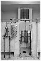 Bathing equipment, mens bath hall,  Fordyce Bathhouse. Hot Springs National Park ( black and white)