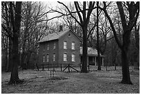 Chellberg Farm in winter. Indiana Dunes National Park ( black and white)