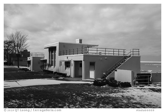 Century of Progress homes. Indiana Dunes National Park (black and white)