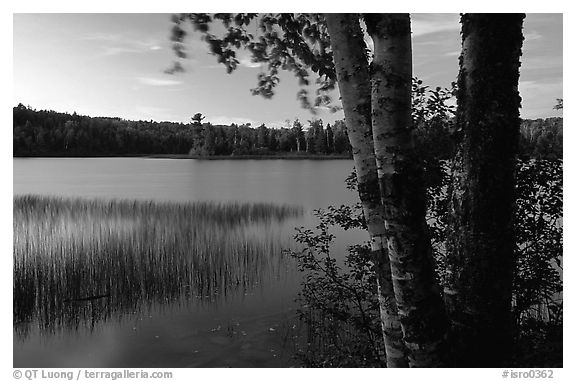 West Chickenbone lake at dusk. Isle Royale National Park, Michigan, USA.