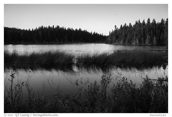 Hidden Lake. Isle Royale National Park (black and white)