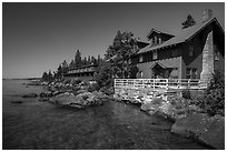 Rock Harbor Lodge. Isle Royale National Park ( black and white)