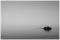 Rocks and immensity, Lake Superior. Isle Royale National Park ( black and white)