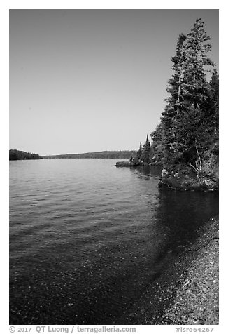 Beach, Caribou Island. Isle Royale National Park (black and white)