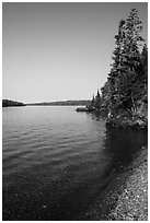 Beach, Caribou Island. Isle Royale National Park ( black and white)