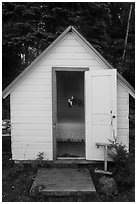 Honeymoon cabin, Edisen Fishery. Isle Royale National Park ( black and white)