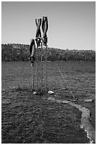 Wind turbine, Bangsund Cabin site. Isle Royale National Park ( black and white)