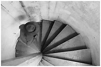 Walking up Rock Harbor Lighthouse staircase. Isle Royale National Park ( black and white)