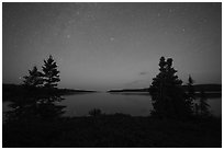 Dusk, Moskey Basin. Isle Royale National Park ( black and white)