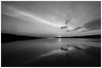 Sun rising over Moskey Basin,. Isle Royale National Park ( black and white)