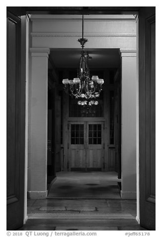 Hallway, Old Courthouse. Gateway Arch National Park (black and white)