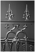 Metalwork with fleur-de-lis, Old Courthouse. Gateway Arch National Park ( black and white)