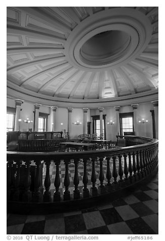 Circuit court 4 restored to 1850 appearance, Old Courthouse. Gateway Arch National Park (black and white)
