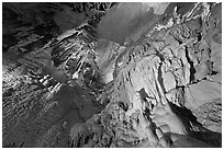 Flowstone, Frozen Niagara. Mammoth Cave National Park ( black and white)