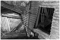 Detail of coal processing plant, Kaymoor Mine Site. New River Gorge National Park and Preserve ( black and white)