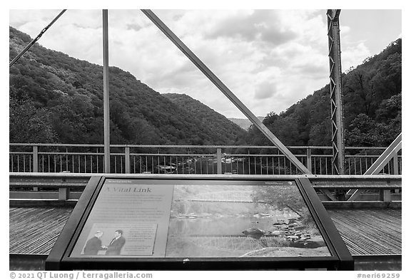 A Vital Link interpretive sign. New River Gorge National Park and Preserve, West Virginia, USA.