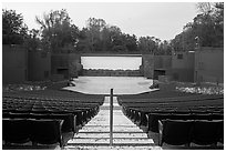 Outdoor theater, Grandview. New River Gorge National Park and Preserve ( black and white)