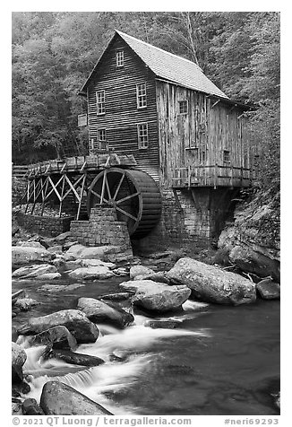 Grist Mill, Babcock State Park within boundaries. New River Gorge National Park and Preserve, West Virginia, USA.