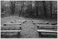 Amphitheater, Matthews Arm Campground. Shenandoah National Park ( black and white)