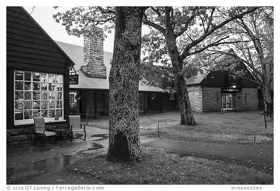 Big Meadows Lodge. Shenandoah National Park (black and white)