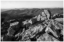 Black Rock, late afternoon. Shenandoah National Park ( black and white)