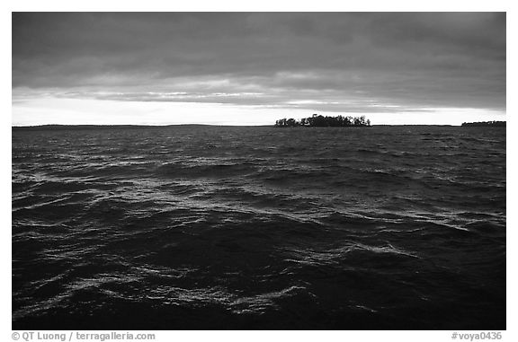 Choppy Kabetogama waters during a storm. Voyageurs National Park, Minnesota, USA.