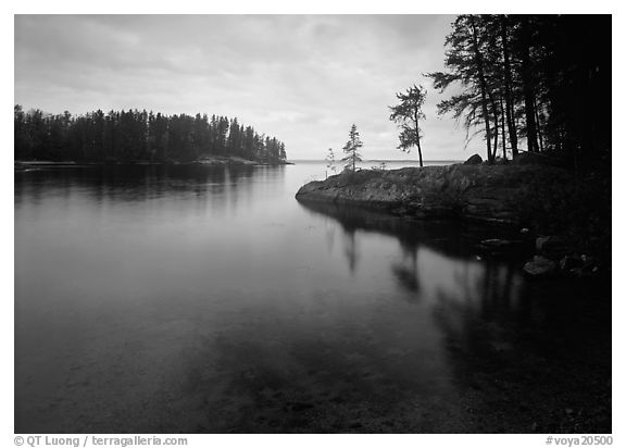 Windmill Rock Cove and trees. Voyageurs National Park, Minnesota, USA.