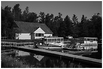 Kabetogama visitor center. Voyageurs National Park ( black and white)