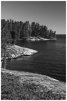 Windmill Rock Cove, Rainy Lake. Voyageurs National Park ( black and white)